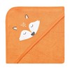 Hudson Baby Infant Boy Animal Hooded Towel 3pk and 15 Washcloths, Woodland, One Size - 4 of 4