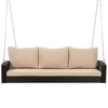 Infurnic Patio Swings, All Weather Outdoor Wicker Sofa High Back Couch with Premium Cushions for Garden Backyard, Beige, 69"*22.4"*19.9" - 3 of 4