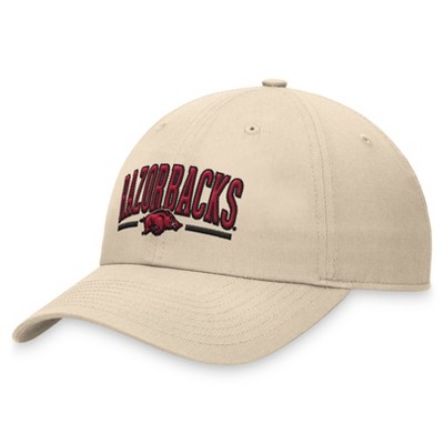 NCAA Arkansas Razorbacks Unstructured Washed Cotton Twill Hat - Natural
