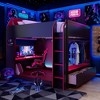Luxystar Loft Bed with Height-Adjustable Desk, RGB Lights and Storage, Full Size Space-Saving Bed for Teens & Adults - 2 of 4
