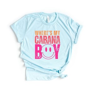 Simply Sage Market Women's Where's My Cabana Boy Short Sleeve Graphic Tee - L - IceBlue - 1 of 3