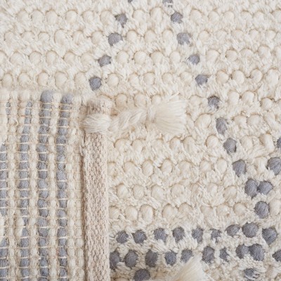 Ivory Shag Hand-Tufted Wool Area Rug 4' x 6'