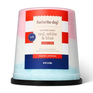 Red White and Blue Cotton Candy Cake Tub - 3oz - Favorite Day™ - 1 of 3