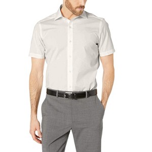 Mens Short Sleeve  Slim Fit Easy Care Dress Shirt - Colors - 1 of 3
