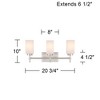 Possini Euro Design Possini Euro Salo 20 3/4" Wide Brushed Nickel 3-Light Bath Light - 4 of 4