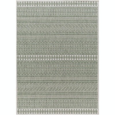 Mark & Day Antibes 2'7"x12' Runner Woven Indoor and Outdoor Area Rugs Olive Green/Beige: Geometric, Stain-Resistant, Bohemian Style