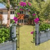 Gulches Metal Garden Arch 55inch x 94.5inch Garden Arbor Trellis Climbing Plants Support Rose Arch Outdoor Arch Black - 4 of 4