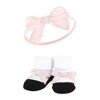 Hudson Baby Infant Girl Headband and Socks Giftset, Red Pink, One Size - 4 of 4