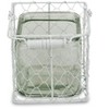 Cheung's Belen Square Glass Jar in White Wire Basket - Large - 3 of 4