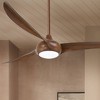 65" Minka Aire Farmhouse Indoor Ceiling Fan with LED Light Remote Control Distressed Koa for Living Room Kitchen Bedroom Family - 2 of 4