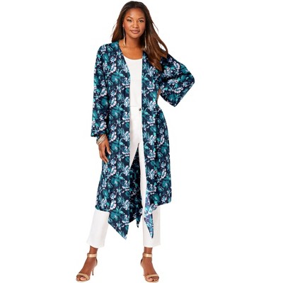 Roaman's Women's Plus Size Hanky Hem Duster