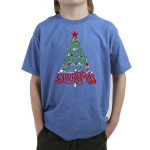LA Pop Art Have Yourself a Merry Little Christmas - Boy's Word Art T-Shirt - 1 of 4