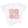 Simply Sage Market S.W.Smiley Pink Four Square Smiley Face Garment Dyed Tee - S - White - 2 of 4