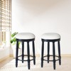 FONTOI 2PCS 360° Swivel Bar Stools, 26" Counter Height Stools with Upholstered Seat, Black, 17.5"*26.25"*17.5" - 4 of 4