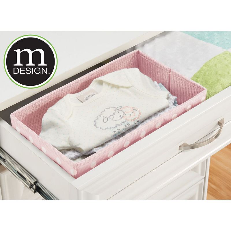 mDesign Fabric Baby Nursery Drawer Organizer Bins, 6 Pack, 4 of 9