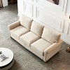 NicBex 82.68 Inch Linen Storage 3-Seat Upholstered Sofa for Living Room,Small Space,Office,Apartment - 2 of 4
