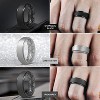 Men's Ergonomic Silicone Wedding Rings - 8.5mm Wide 2mm Thick with Half Sizes (1/4/5/6/7-Pack) - 4 of 4
