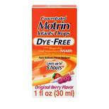 Infants' Motrin Dye-Free Pain Reliever/Fever Reducer Liquid Drops - Ibuprofen (NSAID) - Berry - 1 fl oz