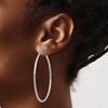 Black Bow Jewelry 2mm x 55mm 14k White Gold Classic Round Hoop Earrings - 3 of 4