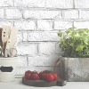RoomMates White Brick White Peel and Stick Wallpaper: Vinyl Self-Adhesive, Industrial Style, Classic Brick Pattern - 3 of 4