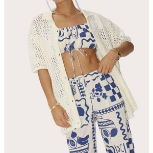 Women's Daisy Crochet Sweater - Bailey Rose - 1 of 4