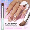 4Pcs Nail Art Clean Up Brushes - Flat/Oval/Angled/Carved - 3 of 4