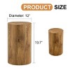 INFURNIC Desks Cylindrical Table with Patterned Design for Coffee Table Workbench and Dining Use Strong and Durable, Brown, 12"*12"*19.7" - 4 of 4