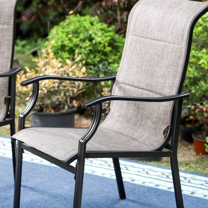 2pk Steel Patio Padded Sling Arm Chairs - Captiva Designs, 4 of 9