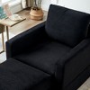 Sapphtopaz Modern Accent Chair with Ottoman Upholstery Comfy Couch Classic Corduroy Chaise Accent Chairs for Living Room, Bedroom - 4 of 4