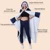 Catalonia Women's Fuzzy Wearable Blanket Wrap Sweater with Hand Pockets, Hooded Blanket Cape, Cozy Fleece Throw Cape, Valentine’s Day Gift for her - 2 of 4