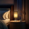 11.8" Brushed Antique Bronze Metal Table Lamp with Linen Cylinder Shade for Bedside, Living Room, Workspace, Bar, Hotel, or Display - 4 of 4