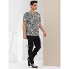 Lars Amadeus Men's Round Neck Animal Pattern Short Sleeves T Shirt - 4 of 4
