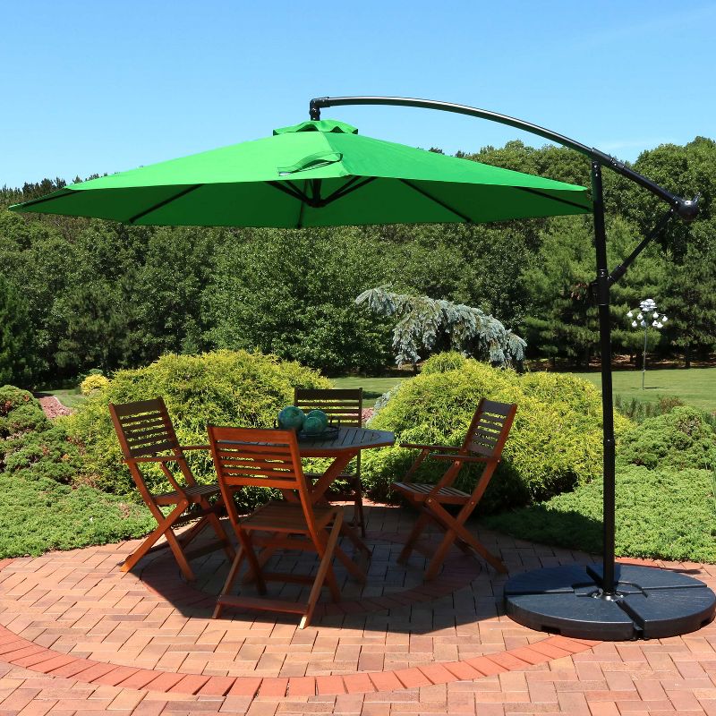 Sunnydaze Outdoor Steel Cantilever Offset Patio Umbrella with Air Vent, Crank, and Base - 9.25', 5 of 22