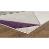 Home Mart Goods Purple Geometric Triangles Hand-Carved Soft Living Room Area Rug - 3 of 4