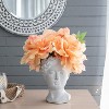 Gulches Greek Style Cement Head Planter - Indoor Outdoor Home Garden Decor, D6" x 9" - 4 of 4