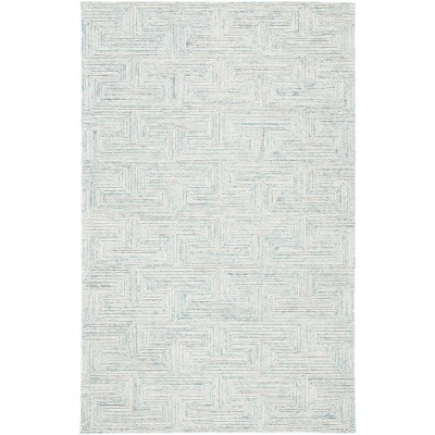 Gray Hand-Tufted Wool 6' x 9' Area Rug