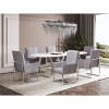 Sapphtopaz Modern Dining Chairs with Velvet Upholstered Elegant Kitchen Chair with Stainless Steel Base Chair for Dining Room, Living Room - 3 of 4