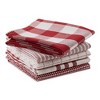 Design Imports  Farmhouse Basic Dishtowel Set 5 Piece, 18X28", Barn Red - 2 of 4