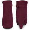 Perphy Women's Round Toe Zipper Platform Block Heel Ankle Boots - 3 of 4