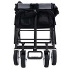 KTMBDW Collapsible Folding Heavy Duty Utility Wagon Cart for Outdoor Sports, 225 pounds Weight Capacity, Camping, Garden, Shopping with 3pcs Liner bag - 4 of 4