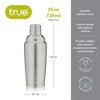 True Vacuum Insulated Cocktail Shaker Leak Proof Insulated Shaker Stainless Steel, Cocktail Shaker, Drink Shaker and Strainer, 25oz, Silver, Set of 1 - 3 of 4