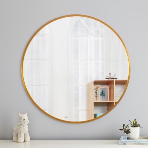 Dovelina Round Metal Framed  Wall Mirror Bathroom Vanity Mirror - 1 of 4