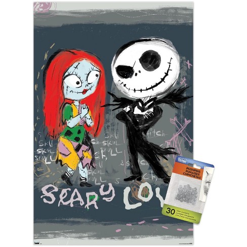 Trends International Disney Tim Burton's The Nightmare Before Christmas - Ink Scary Love Unframed Wall Poster Prints - image 1 of 4