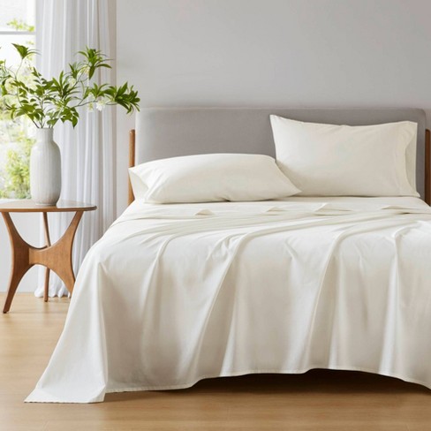 510 Design California King Cotton 144 Thread Count 100% Cotton Solid Sheet Set Ivory - image 1 of 4