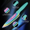 Kitchen Knife Set with Guards, 13 Piece Rainbow Titanium Coated Stainless Steel Boxed Knives Set, Anti-Rust and Dishwasher Safe, 6 Knives - 3 of 4