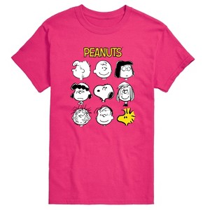 Men's - Peanuts - Many Faces Of Snoopy And Friends Short Sleeve Graphic T-Shirt - 1 of 4