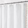 Scalloped Woven Fabric Shower Curtain - 2 of 4