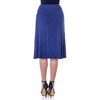 24seven Comfort Apparel A Line Elastic Waist Knee Length Skirt - 3 of 4