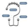 BRINJOY Shower Curtain Hooks Rings, Premium Stainless Steel Rustproof Double Glide Shower Hooks for Bathroom Shower Rods Curtains,Set of 12 - 4 of 4