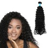 Unique Bargains 9A Brazilian Deep Curly Human Hair Extension Natural Black 14" 1 Bundle - 2 of 4